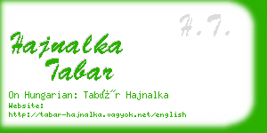 hajnalka tabar business card